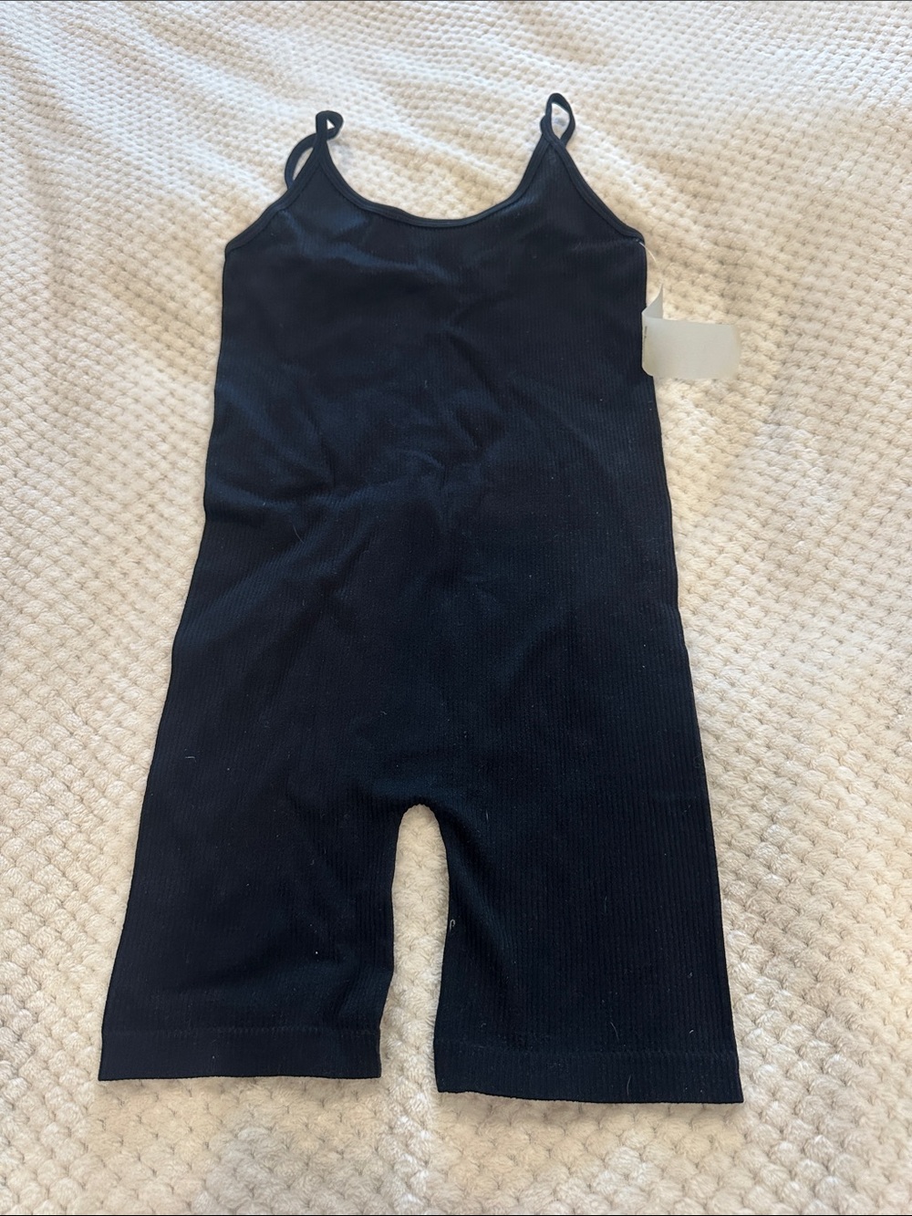 Mono B Black Ribbed Romper